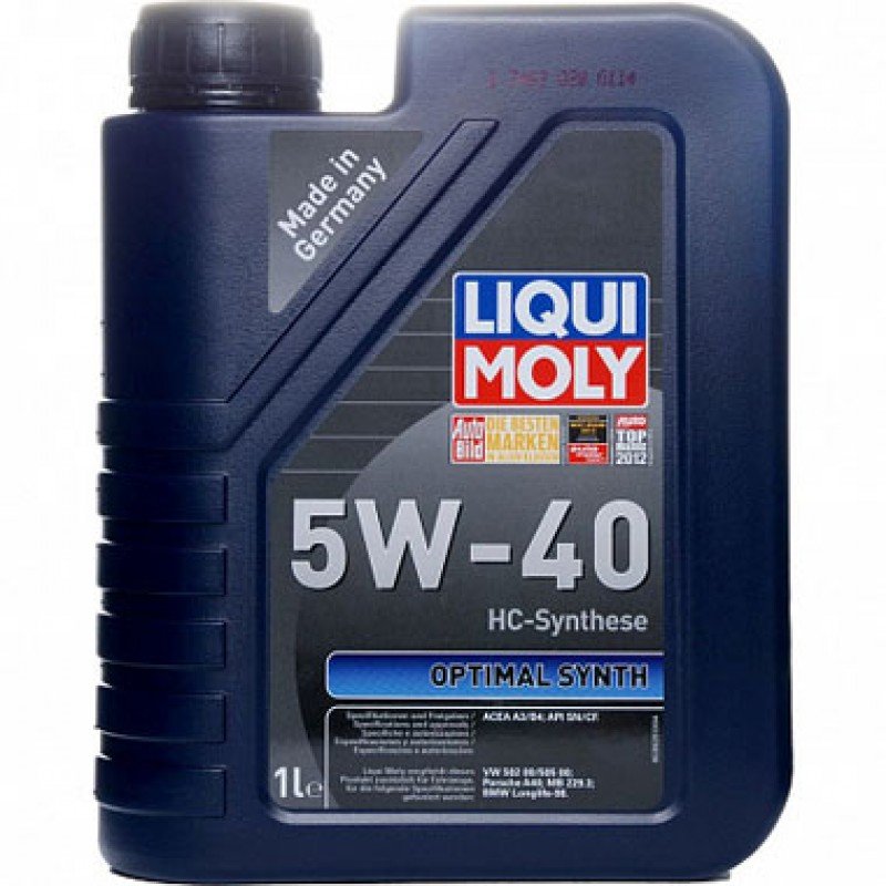 Моторное масло Liqui Moly Optimal Synth 5W-40 A3/B4, 4 л / LM-3926
