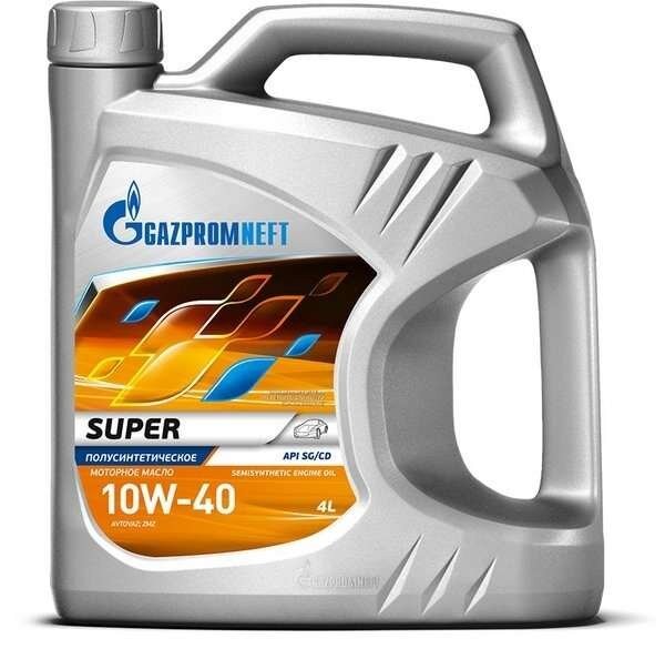 Моторное масло Gazpromneft Super 10W40 SG/CD, 4л / 2389901318