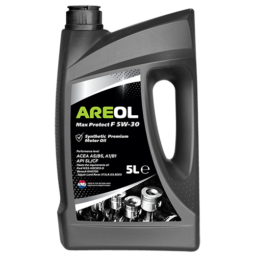 AREOL Max Protect F 5W-30 (5L) масло моторное! синт.\ ACEA A5/B5, API SL/CF, FORD WSS-M2C913-D
