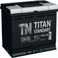 Аккумулятор 66 Ач Titan Standart, 630 А, п.п. (+\-) / TITAN Standart 6СТ-66.1