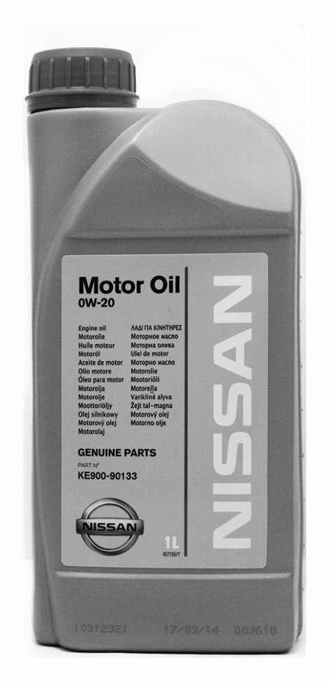 Моторное масло Nissan Motor Oil 0W-20 SN, 1 л / KE900-90133