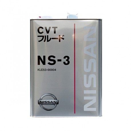 Трансмиссионное масло Nissan CVT Fluid NS-3, 4л / KLE53-00004
