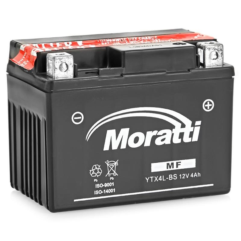 Аккумулятор 4Ач Moratti 12V, залитая / YTX4LBS