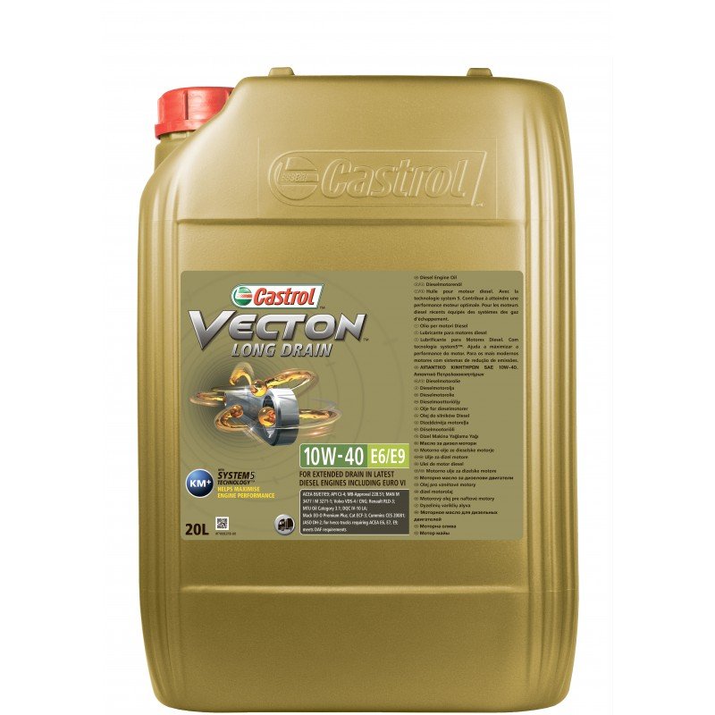 Моторное масло Castrol Vecton Long Drain 10W-40 E6/E9, 20 л / 15B9D0