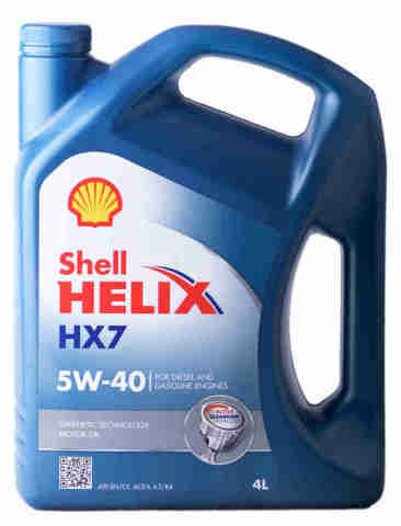 Моторное масло Shell Helix HX7 5W40 SN/CF, 4л / 550040341