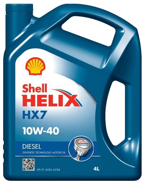 Моторное масло Shell Helix HX7 Diesel 10W40 CF, 4л / 550040428