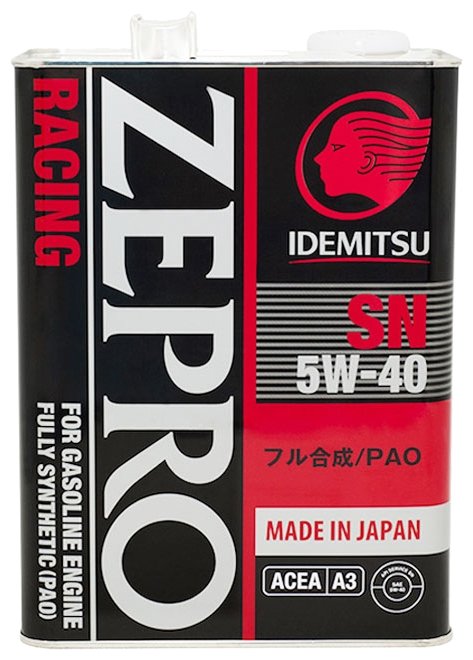 Моторное масло Idemitsu Zepro Racing 5W40 SN, 4л / 3585004