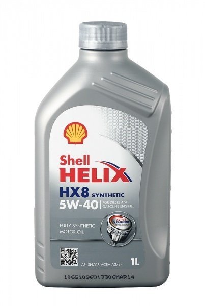 Моторное масло SHELL Helix HX8 5W-40 SN/CF, 1 л / 550046368