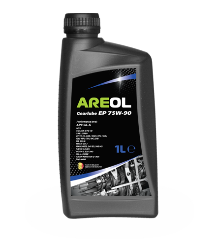 AREOL Gearlube EP 80W90 (1л) трансмис. минерал. масло для гипоидных передач\ API GL-5, MIL-L-2105 D