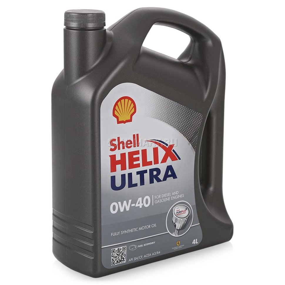 Моторное масло Shell Helix Ultra 0W-40 SN/CF, 4л / 550055900