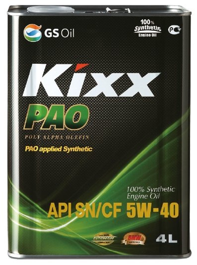 Моторное масло Kixx PAO 5W40 SN/CF, 4л / L208344TE1