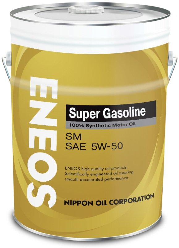 Масло моторное Eneos Super Gasoline SM, 5W-50, синтетическое, 20L / OIL4075