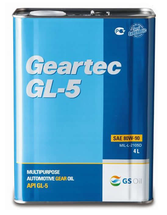 Трансмиссионное масло Kixx Geartec 75W90 GL-5, 4л / L296244TE1