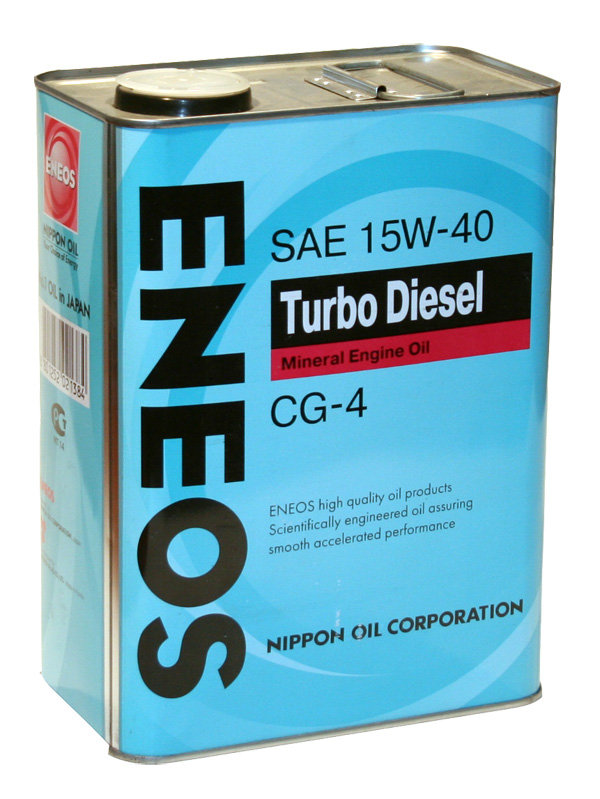 Масло моторное Eneos Turbo Diesel CG-4, 15W-40, минеральное, 4L / OIL1430