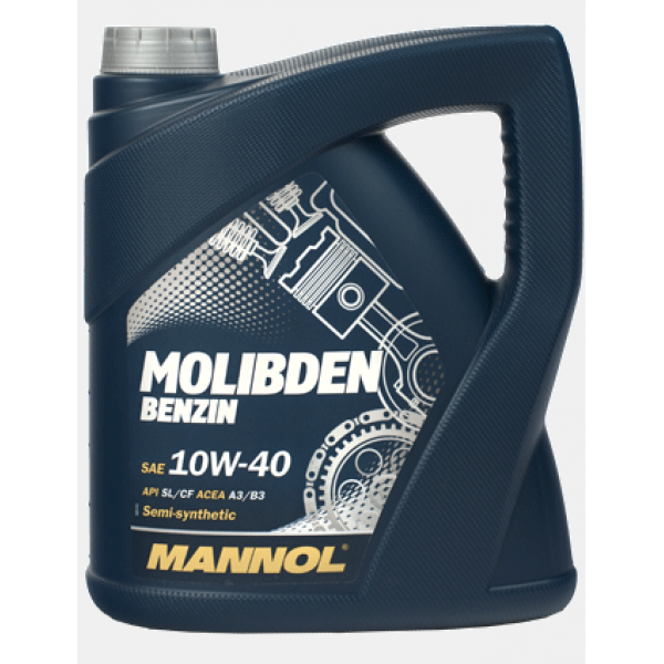 Моторное масло Mannol Molibden Benzin 10W40 SL/CF, 4л / 1121