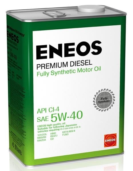 Моторное масло Eneos Super Diesel 5W40 CH-4, 4л / 8809478943077