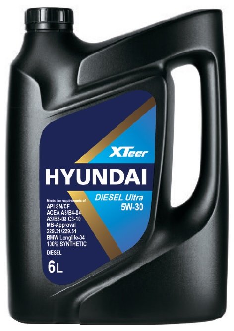 Моторное масло Hyundai XTeer Diesel Ultra 5W-30 SN/CF, C3, 6 л / 1061001