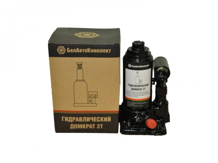 Домкрат гидравлический бутылочный 2т, 150-280 мм, 2 клапана / BAK.00026
