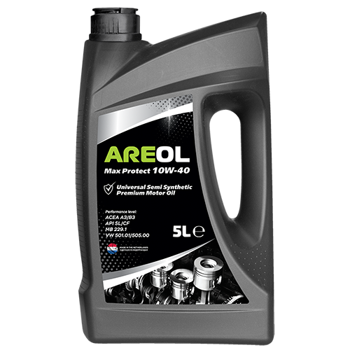 AREOL Max Protect 10W40 (5L) масло моторное!полусинт.\ACEA A3/B3,API SL/CF,MB 229.1,VW 501.01/505.00