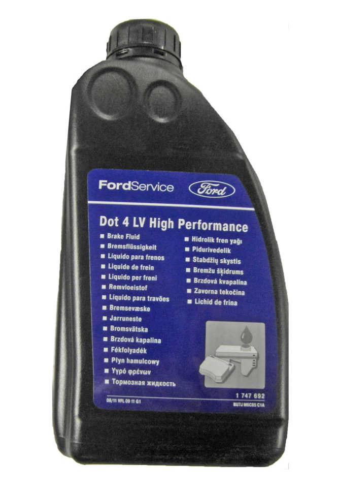 Тормозная жидкость Ford DOT 4 LV High Performance, 1л / 1847947