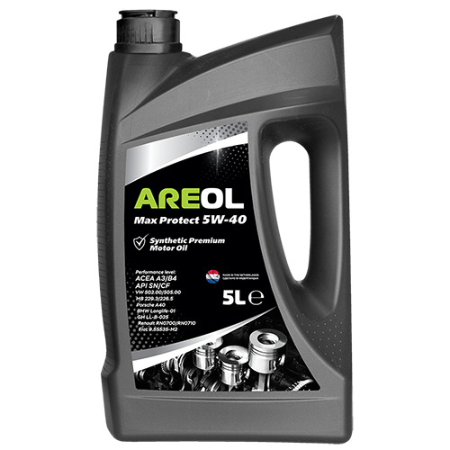 AREOL Max Protect 5W-40 (5L) масло моторное! синт.\ ACEA A3/B4, API SN/CF, VW 502.00/505.00