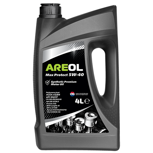 AREOL Max Protect 5W-40 (4L) масло моторное! синт.\ ACEA A3/B4, API SN/CF, VW 502.00/505.00,MB 229.3