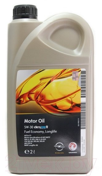 Моторное масло GM Dexos2 5W-30 SN/CF, C3, 2 л / 93165555