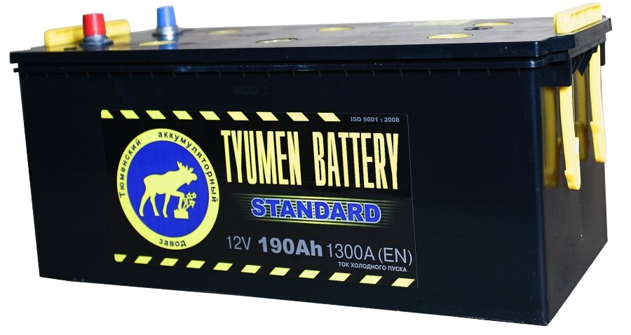 Аккумулятор 190 Ач Tyumen Battery, 1300 А, п.п. (-/+) / 1556