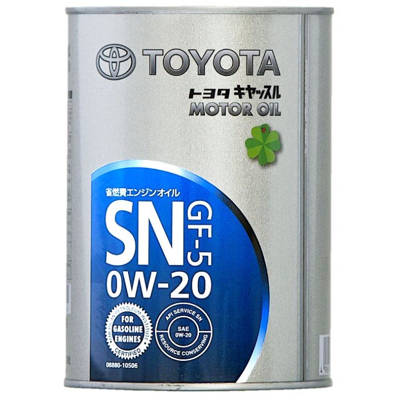 Моторное масло Toyota Motor Oil 0W20 SN/GF-5, 1л / 08880-10506