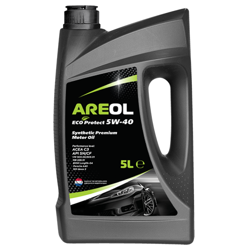 AREOL ECO Protect 5W40 (5L) масло моторное! синт.\ACEA C3, API SN/CF, VW 505.00/505.01, MB 229.51